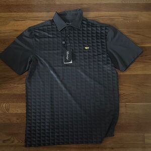 Masters Black Triangle Pattern Polo Shirt